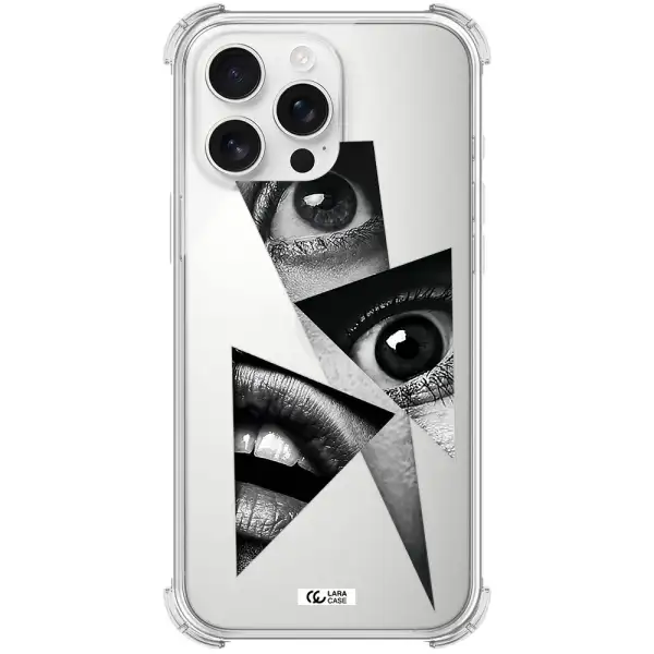 A Close-Up Of A Woman's Eyes And Lips Apple Iphone 16 Pro Max Clear Pc Case