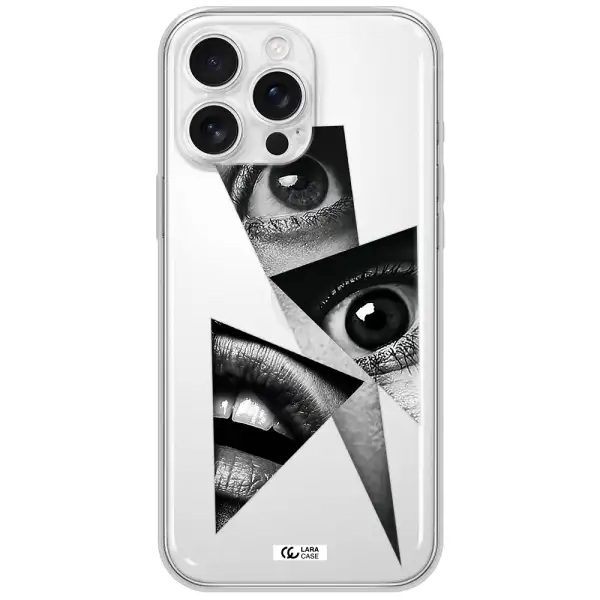 A Close-Up Of A Woman's Eyes And Lips Apple Iphone 16 Pro Max Clear Tpu Case
