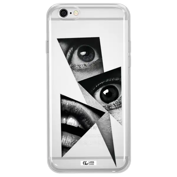a close-up of a woman's eyes and lips Apple iPhone 6 plus Clear TPU Case