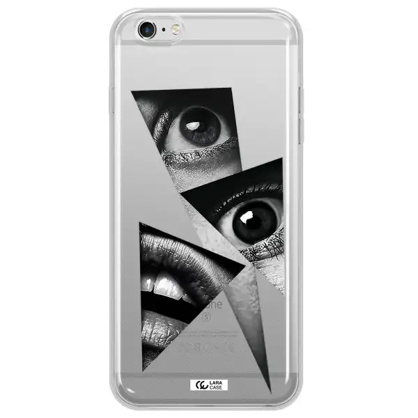 a close-up of a woman's eyes and lips Apple iPhone 6 s plus Clear TPU Case