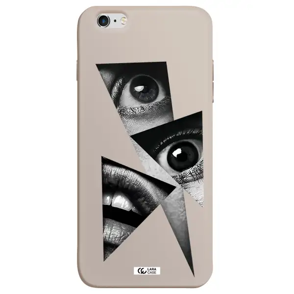 a close-up of a woman's eyes and lips Apple iPhone 6S Silicone Stone Case