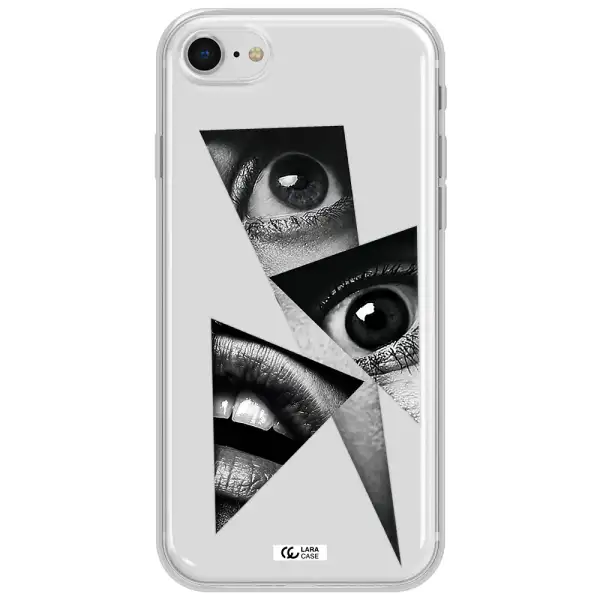 A Close-Up Of A Woman's Eyes And Lips Apple Iphone Se 2020 Clear Tpu Case