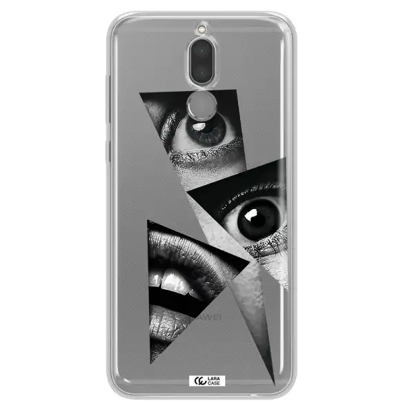 a close-up of a woman's eyes and lips Huawei Mate 10 Lite Clear TPU Case