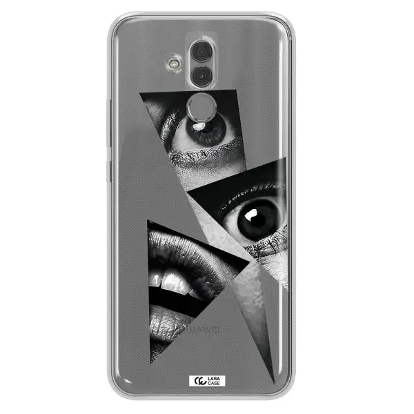a close-up of a woman's eyes and lips Huawei Mate 20 Lite Clear TPU Case