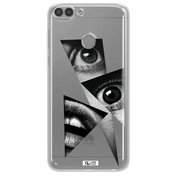 a close-up of a woman's eyes and lips Huawei P Smart 2017 Clear TPU Case