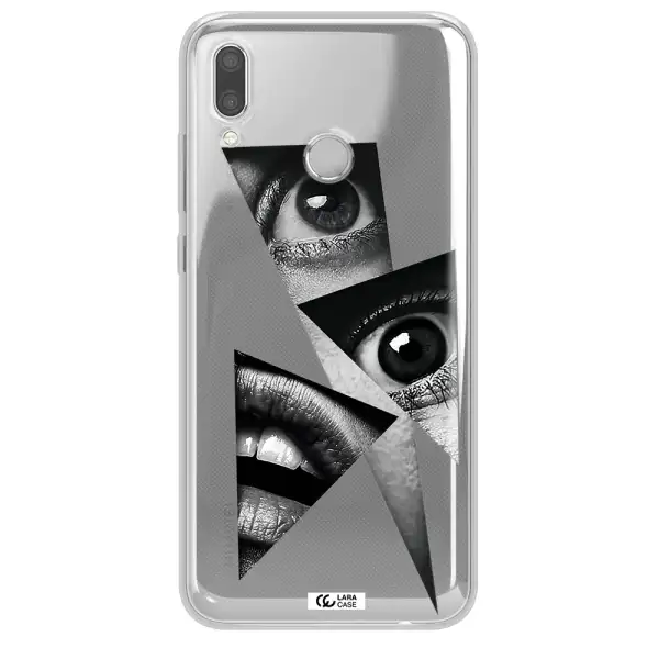 a close-up of a woman's eyes and lips Huawei P Smart 2019 Clear TPU Case