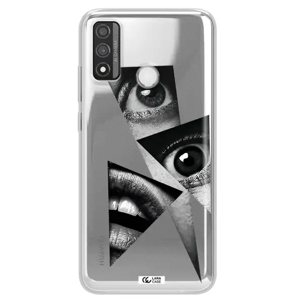 a close-up of a woman's eyes and lips Huawei P Smart 2020 Clear TPU Case