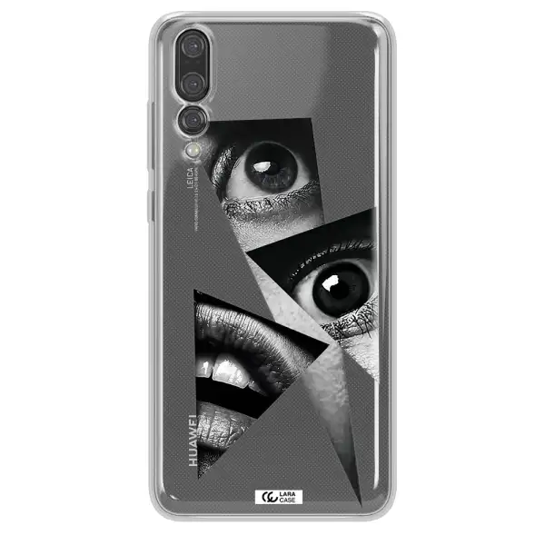 a close-up of a woman's eyes and lips Huawei P20 Pro Clear TPU Case
