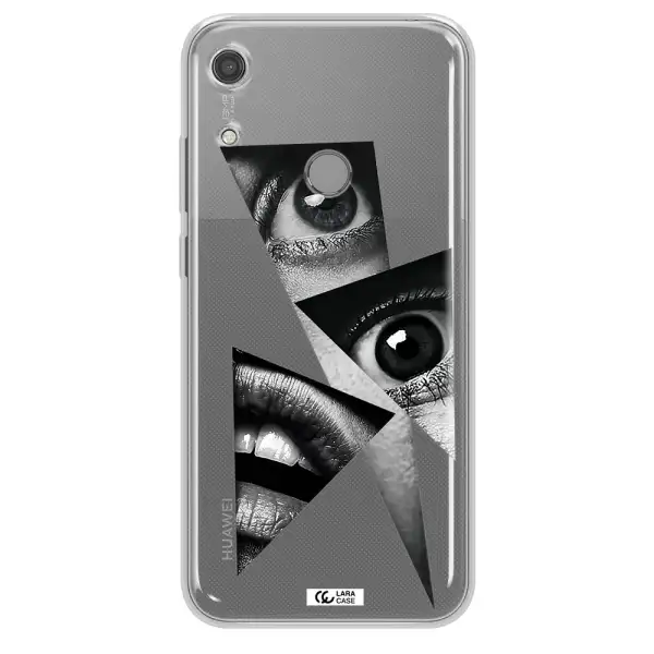 a close-up of a woman's eyes and lips Huawei Y6S Clear TPU Case