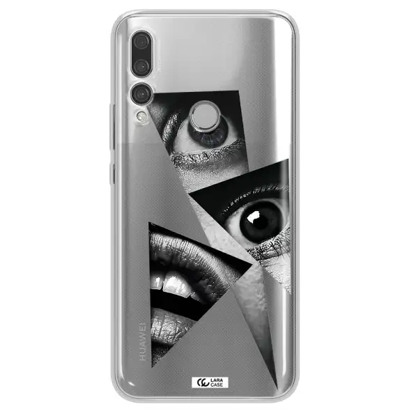 a close-up of a woman's eyes and lips Huawei Y9 Prime 2019 Clear TPU Case