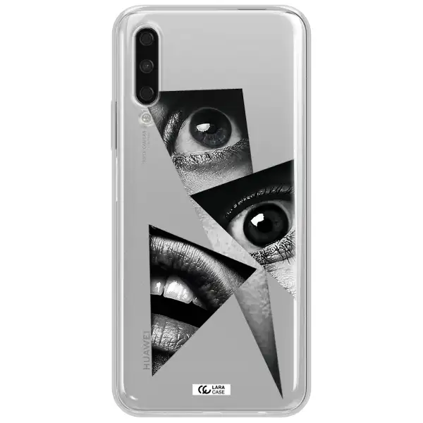 A Close-Up Of A Woman's Eyes And Lips Huawei Y9S Clear Tpu Case