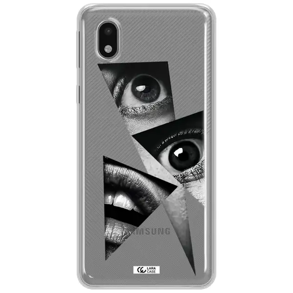 A Close-Up Of A Woman's Eyes And Lips Samsung A01 Core Clear Tpu Case