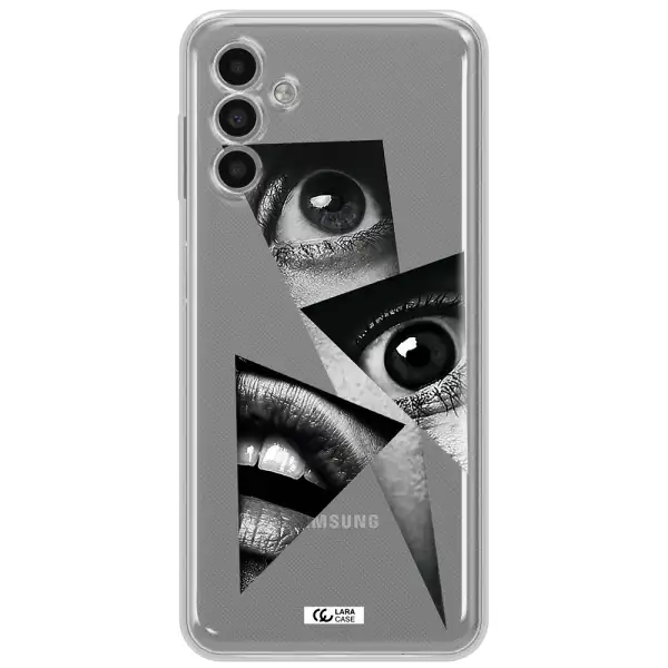A Close-Up Of A Woman's Eyes And Lips Samsung A13 5G Clear Tpu Case