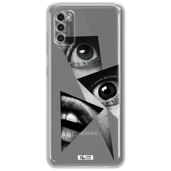 A Close-Up Of A Woman's Eyes And Lips Samsung A41 Clear Tpu Case