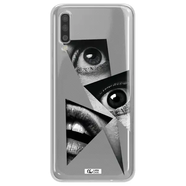 A Close-Up Of A Woman's Eyes And Lips Samsung A70S Clear Tpu Case