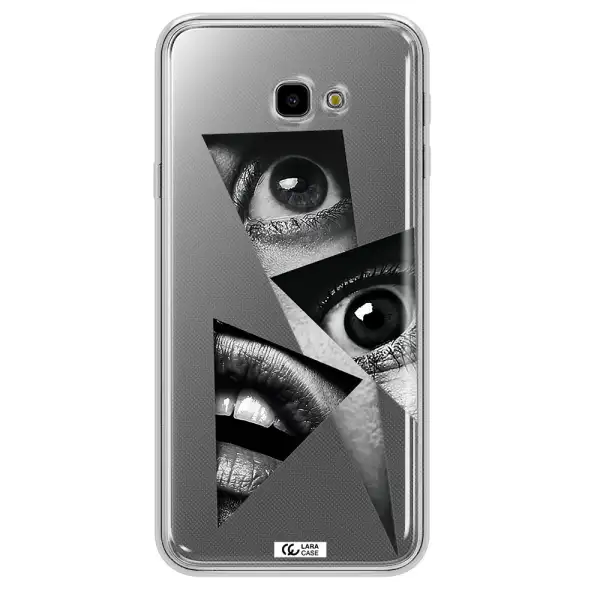 a close-up of a woman's eyes and lips Samsung J4 Plus Clear TPU Case
