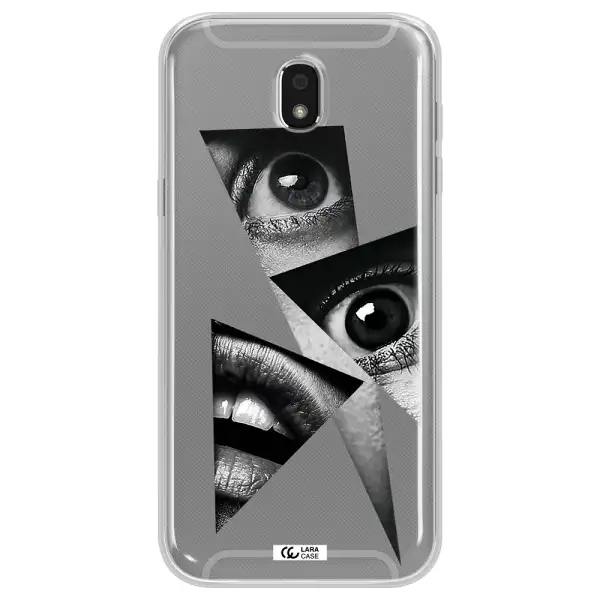 a close-up of a woman's eyes and lips Samsung J5 2017 Clear TPU Case