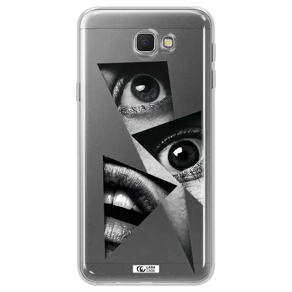 a close-up of a woman's eyes and lips Samsung J5 Prime Clear TPU Case
