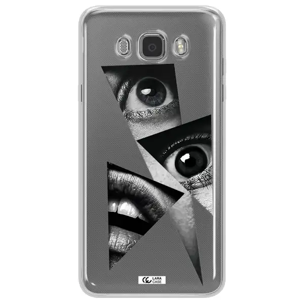 a close-up of a woman's eyes and lips Samsung J7 2016 Clear TPU Case