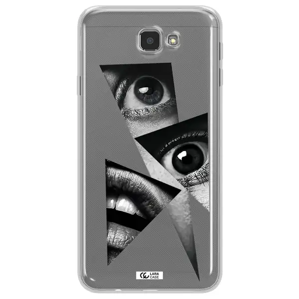 a close-up of a woman's eyes and lips Samsung J7 Prim Clear TPU Case