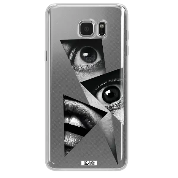 a close-up of a woman's eyes and lips Samsung Note 5 Clear TPU Case