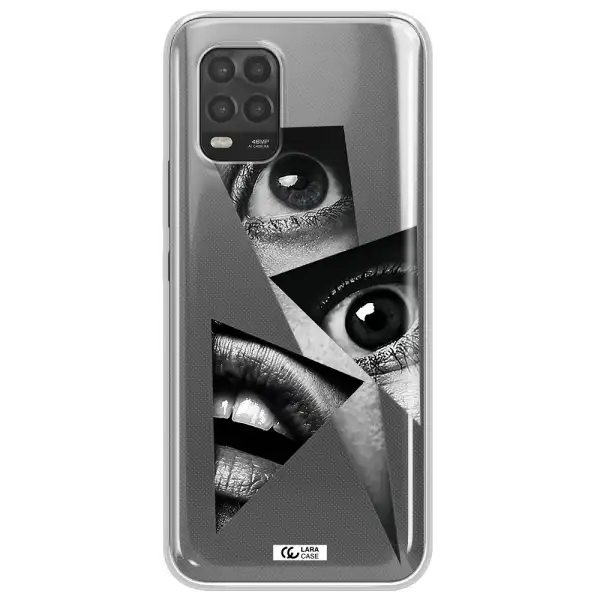 a close-up of a woman's eyes and lips Xiaomi Mi 10 Lite Clear TPU Case