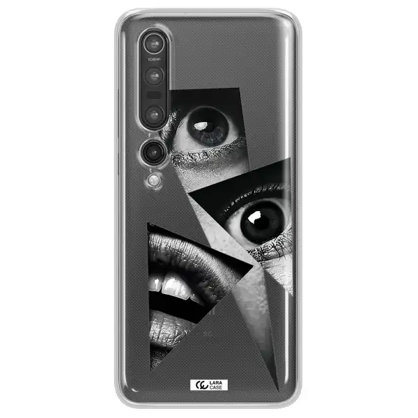 a close-up of a woman's eyes and lips Xiaomi Mi 10 Pro Clear TPU Case