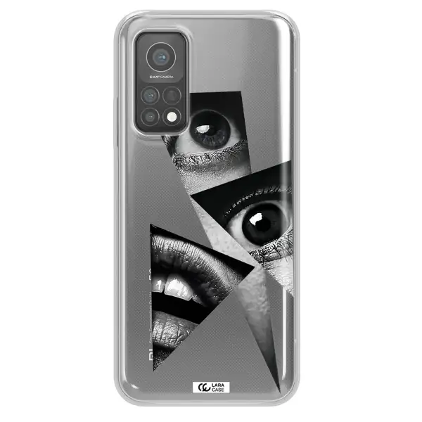 a close-up of a woman's eyes and lips Xiaomi Mi 10 T Pro Clear TPU Case