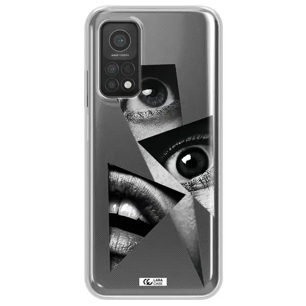 a close-up of a woman's eyes and lips Xiaomi Mi 10T Clear TPU Case