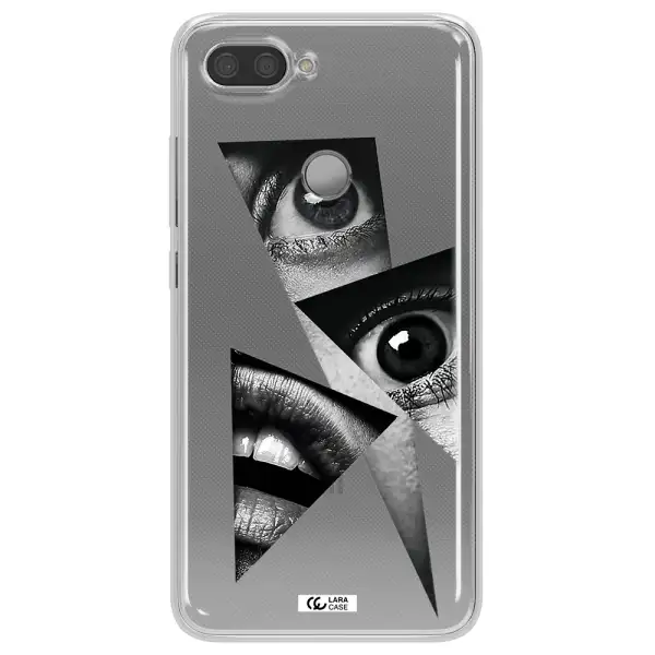 a close-up of a woman's eyes and lips Xiaomi Mi 8 Lite Clear TPU Case