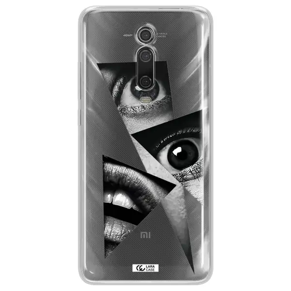 a close-up of a woman's eyes and lips Xiaomi Mi 9T Clear TPU Case