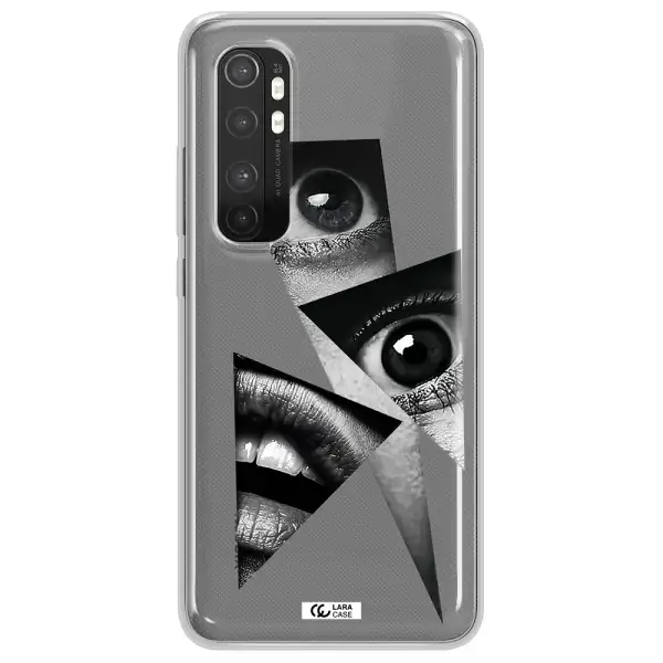 a close-up of a woman's eyes and lips Xiaomi Mi Note 10 Lite Clear TPU Case
