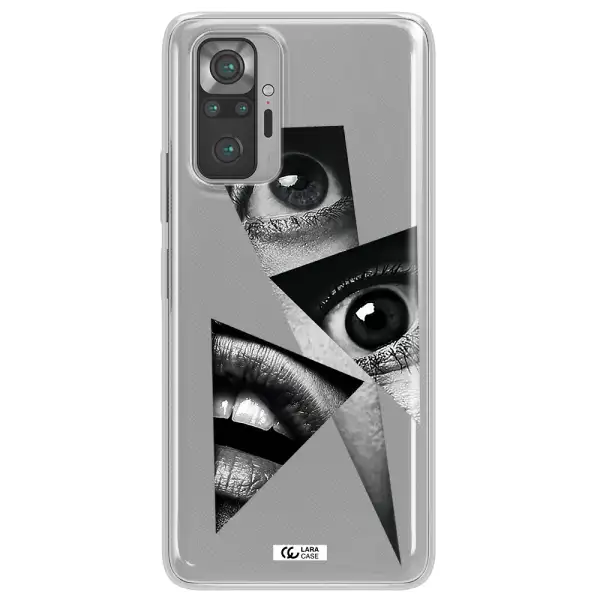 a close-up of a woman's eyes and lips Xiaomi Note 10 Pro Clear TPU Case