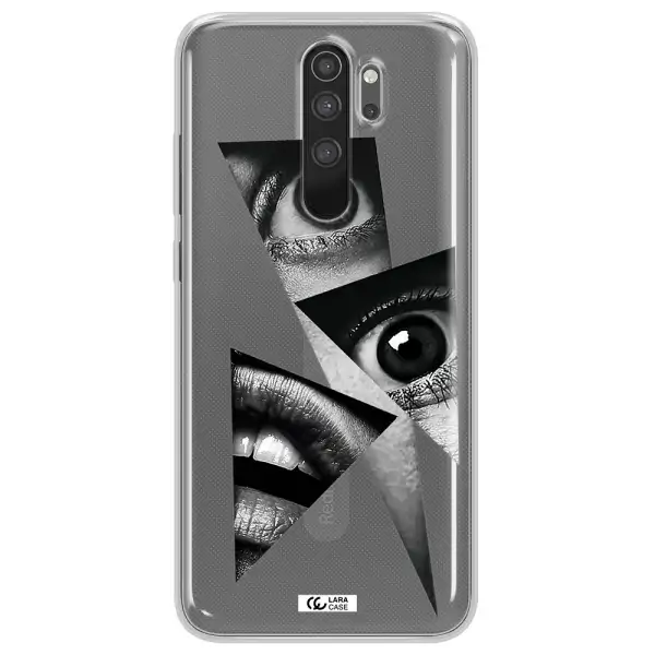 a close-up of a woman's eyes and lips Xiaomi Note 8 Pro Clear TPU Case