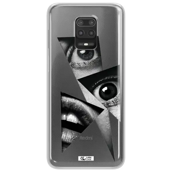 a close-up of a woman's eyes and lips Xiaomi Note 9S Clear TPU Case