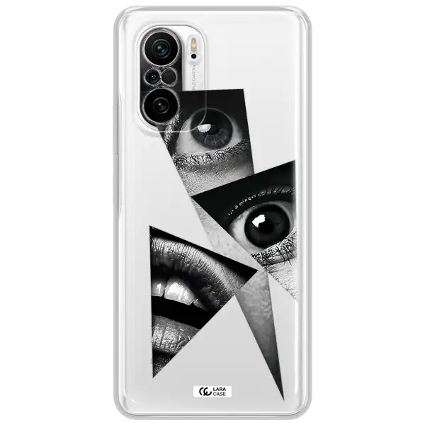 A Close-Up Of A Woman's Eyes And Lips Xiaomi Poco F3 Clear Tpu Case