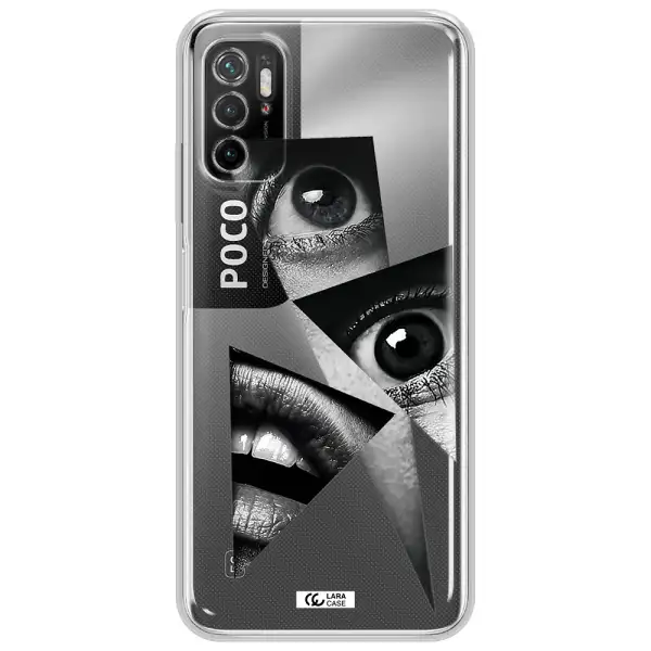 A Close-Up Of A Woman's Eyes And Lips Xiaomi Poco M3 Pro Clear Tpu Case