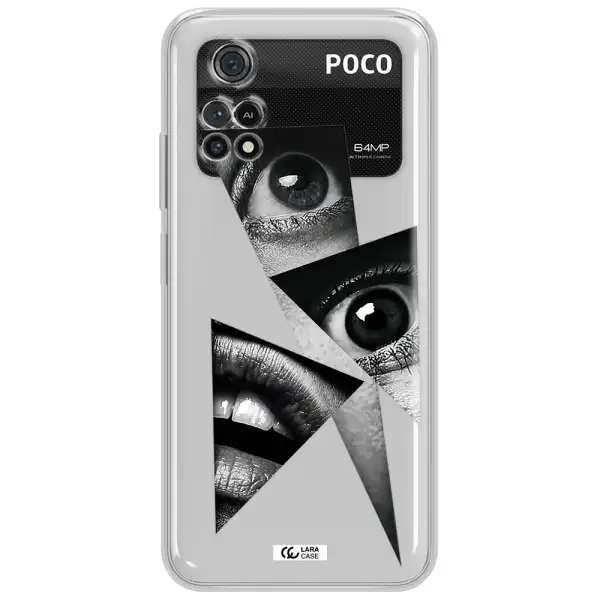 A Close-Up Of A Woman's Eyes And Lips Xiaomi Poco M4 Pro 4G Clear Tpu Case