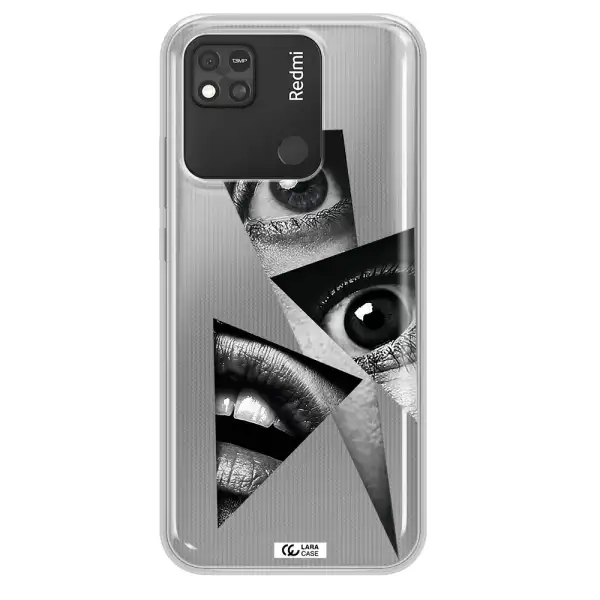 a close-up of a woman's eyes and lips Xiaomi Redmi 10A Clear TPU Case