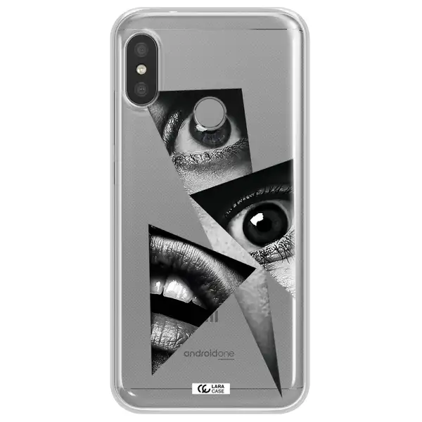 a close-up of a woman's eyes and lips Xiaomi Redmi 6 Pro Clear TPU Case