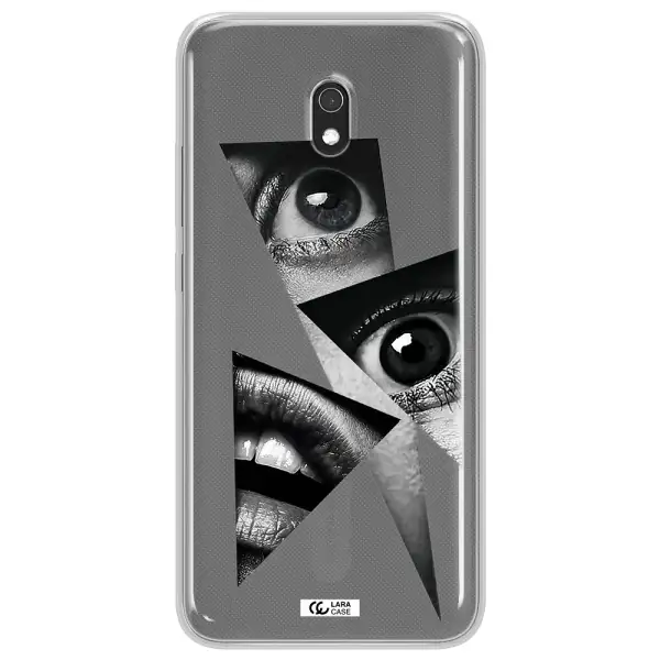 a close-up of a woman's eyes and lips Xiaomi Redmi 8A Clear TPU Case