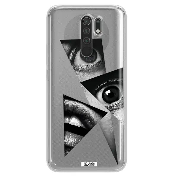 a close-up of a woman's eyes and lips Xiaomi Redmi 9 Clear TPU Case