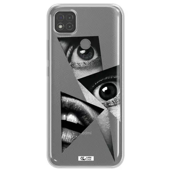 a close-up of a woman's eyes and lips Xiaomi Redmi 9C Clear TPU Case