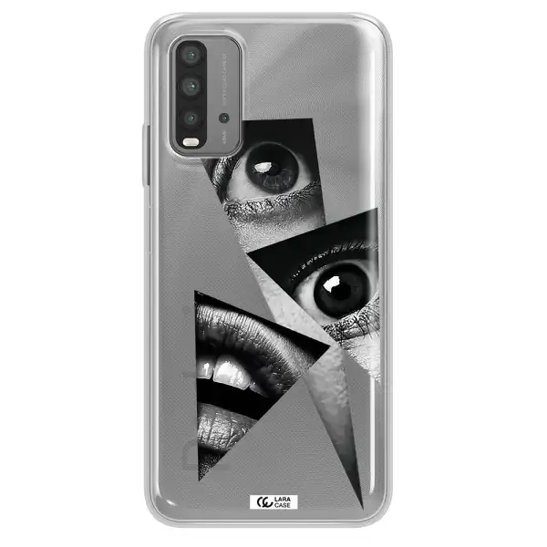 a close-up of a woman's eyes and lips Xiaomi Redmi 9T Clear TPU Case