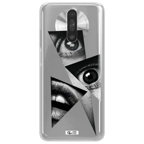 a close-up of a woman's eyes and lips Xiaomi Redmi K30 Clear TPU Case