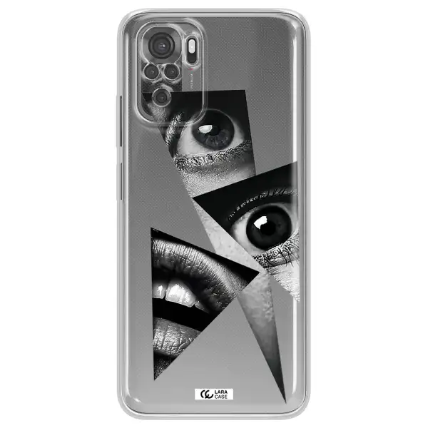 A Close-Up Of A Woman's Eyes And Lips Xiaomi Redmi Note 10S Clear Tpu Case