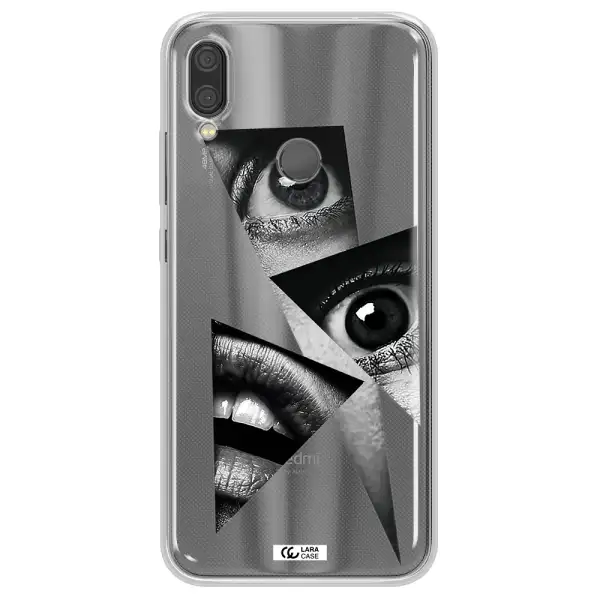 a close-up of a woman's eyes and lips Xiaomi Redmi Note 7 Clear TPU Case