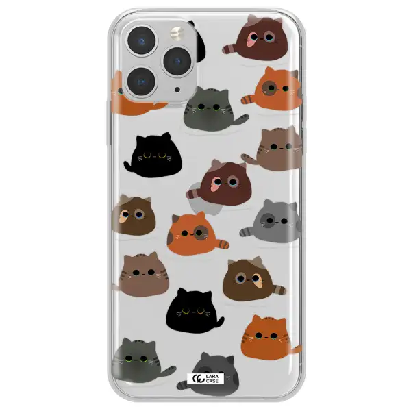 a group of cats with different colors Apple iPhone 11 pro max Clear TPU Case