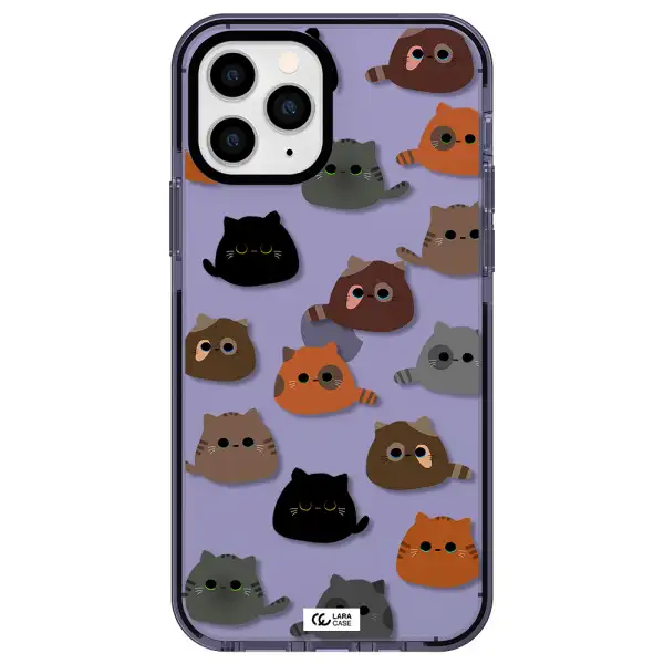 a group of cats with different colors Apple iPhone 11 pro max impact Lilac Case