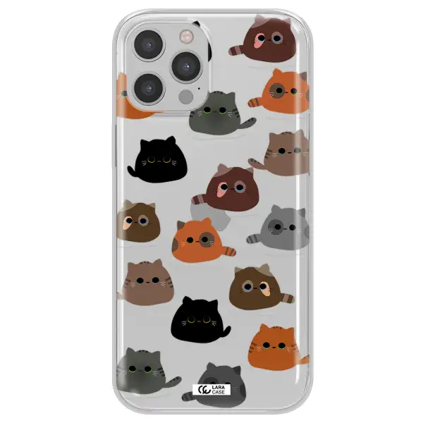 a group of cats with different colors Apple iPhone 12 pro Clear TPU Case